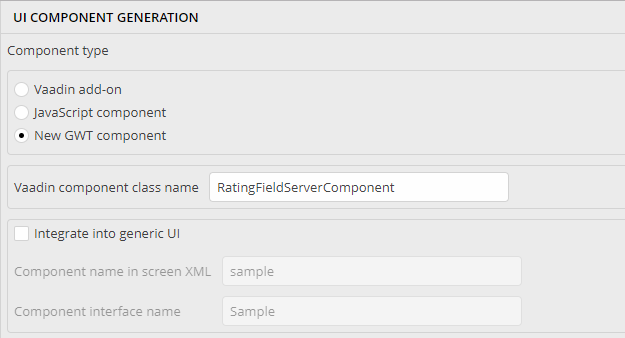 studio gwt component wizard