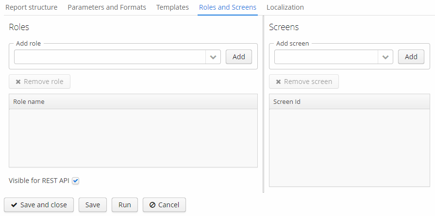 Reporting REST API - Platform. Generator