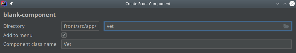 Blank component