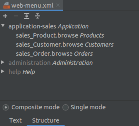 web menu